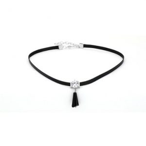 Women's Punk Necklace Rhinestone Tassel Clavicle Necklace