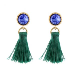 Women's Retro Earrings Tassel Turquoise Long Earrings