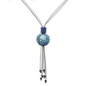 Women's Retro Necklace Ethnic Ceramic Flower Tassel Necklace