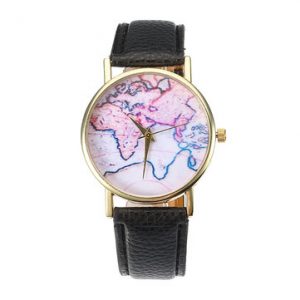 Women's Retro Watch Leather Map Vintage Watch