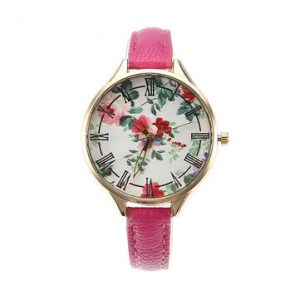 Women's Retro Watch Vintage Leather Flower Watch