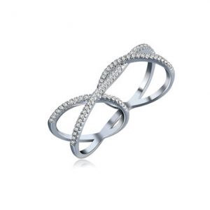 Women's Special Ring Two Ring Zircon Attach Ring