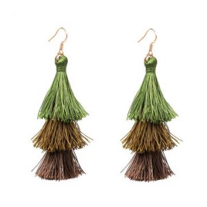 Women's Tassel Earrings Three Colors Retro Earrings