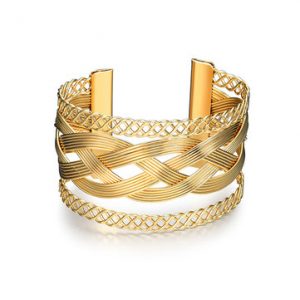 Women's Trendy Bracelet Gold Weave Hollow Bracelet