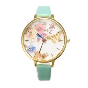 Women's Trendy Watch Flower Butterfly Leather Watch