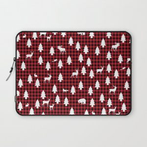 Woodland Pattern: Red Buffalo Plaid Computer Cover by 13 Tactical - Laptop Sleeve - 13"