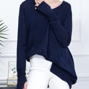 Wool Knitted Casual Long Sleeved Top