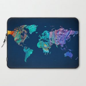 World Map 13 Computer Cover by World Map - Laptop Sleeve - 15"