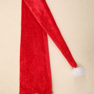 Xmas Costume Hat Furry Pom Pom Long Christmas Costume Decorations