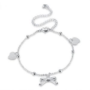 YUEYIN Bowknot Heart Anklet