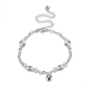 YUEYIN Simple Anklet Silver Bell Casual Anklet