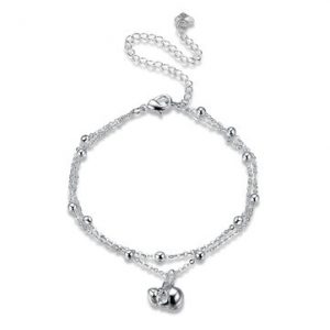 YUEYIN Women's Anklet Elegant Silver Bell Anklet