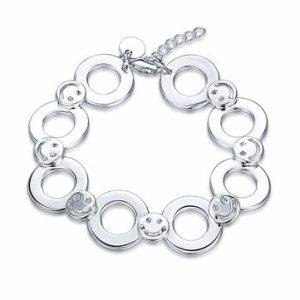 YUEYIN® Hollow Circle with Happy Face Simple Bracelet for Women Gift