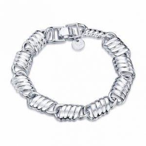 YUEYIN® Silver Plated Spring Chains Shape Women Bracelet