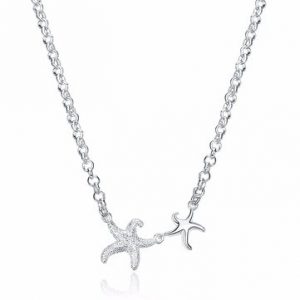 YUEYIN® Silver Plated Starfish Necklace Simple Cute Gift for Women