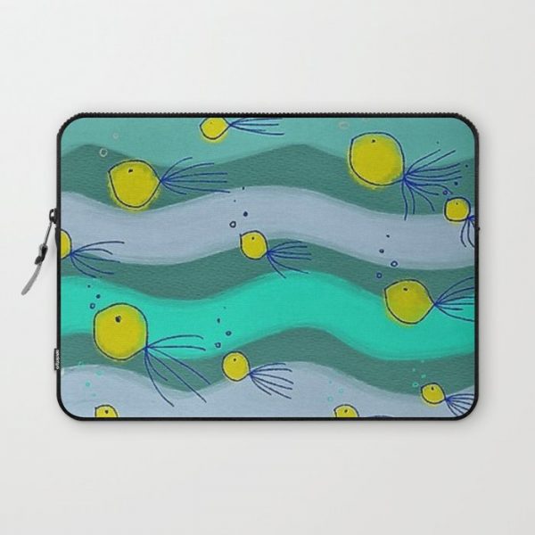 Yellow Fish Computer Cover by MarziaViola - Laptop Sleeve - 13"