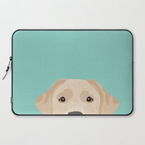 Yellow Lab dog portrait labrador retriever dog art pet friendly Computer Cover by PetFriendly - Laptop Sleeve - 15"