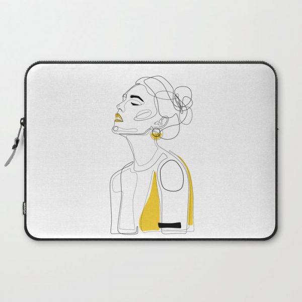 Yellow Lip Computer Cover by Explicit Design - Laptop Sleeve - 15"