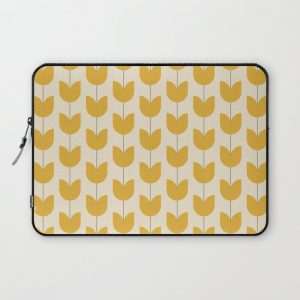 Yellow Tulip Pattern Computer Cover by colour poems - Laptop Sleeve - 13"