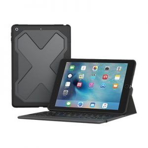 ZAGG I10RMK-BB0 Rugged Messenger - Keyboard and folio case - backlit - Bluetooth - black keyboard black case - for Apple 9.7-inch iPad (5th generatio