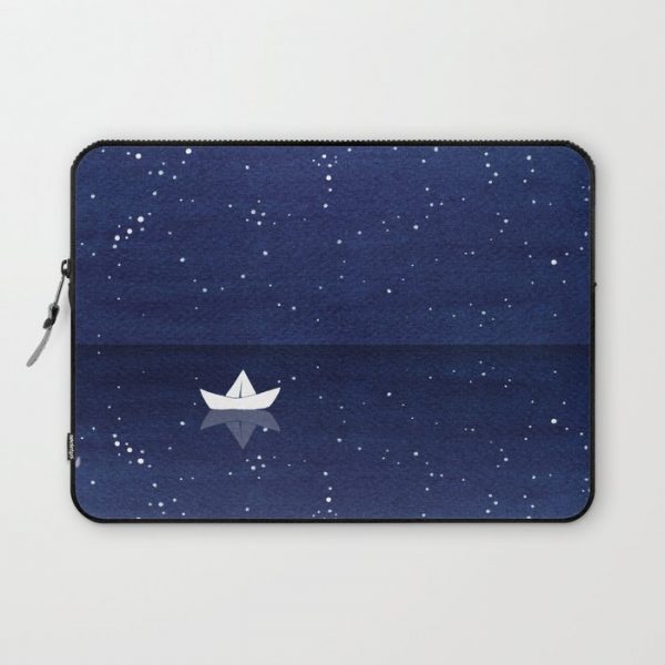 Zen sailing, ocean, stars Computer Cover by VApinx - Katarzyna L. - Laptop Sleeve - 13"