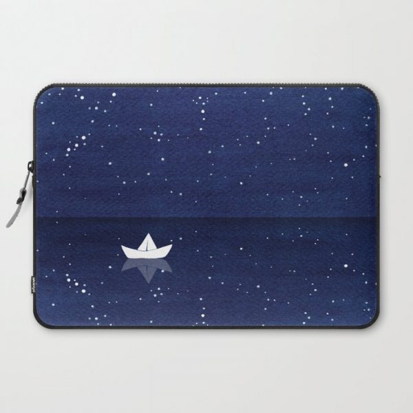 Zen sailing, ocean, stars Computer Cover by VApinx - Katarzyna L. - Laptop Sleeve - 15"