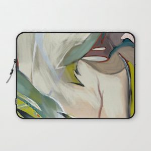 abstract pastel leaves Computer Cover by lalunetricotee - Laptop Sleeve - 13"