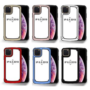 acrylic back slim case for iphone xr xs max 6 7 8 plus 11 pro note 10 s10 anti-scratch hard cover