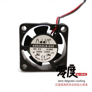 adda 25105v ad0205lb-g50 2.5cm double ball miniature silent small fan