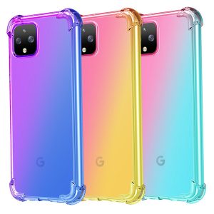 airbag gradient color clear cases for iphone 11 pro max xr xs 5se 8 7plus 6s for samsung s10 s9 note 9 10 google pixel 4 case cover etui tok