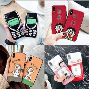 all discout 2019 new lovely cartoon case for iphonexr iphonexs max cases glass cover for iphone 678 lovers cases students phone case