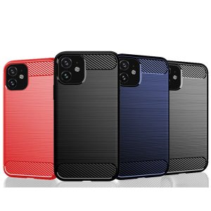 anti-shock rugger armor carbon fiber brushed tpu case for iphone 11 pro max