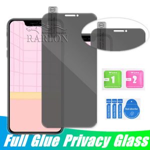 anti-spy tempered glass for iphone 11 pro max x xs max xr 8 7 6 plus privacy screen protector for iphone 11pro without package