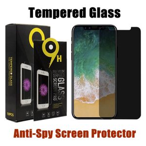 anti-spy tempered glass for iphone 11 pro x xs max xr 8 7 6 plus samsung s7 privacy screen protector with retail package