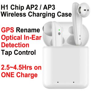 ap2 ap3 mini tws bluetooth earbuds h1 chip wireless charging case air 2 3 pro gps rename optical in-ear detection pods pk i200 i12 i9 i500