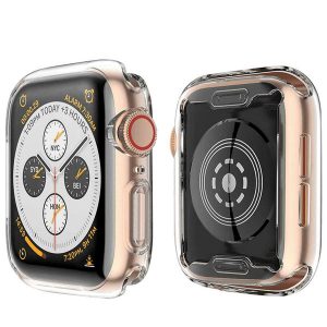 apple watch 4 case with buit in tpu screen protector-all around protective cases hd clear ultra-thin cover for apple iwatch series 4