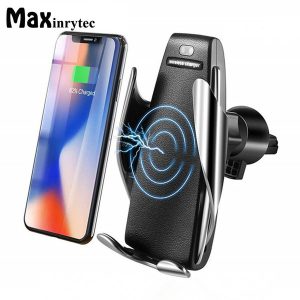 automatic sensor car wireless charger for iphone xs max xr x samsung s10 s9 intelligent infrared fast wirless charging car phone holder