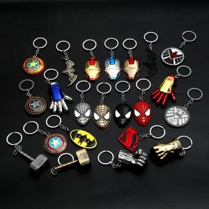 avenger alliance pendant iron man mask american captain, car anime keychain small gift wholesale