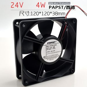 axial-flow fan of original papst/multifan 4354 dc 24v 4w 12038 12cm converter