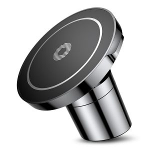 baseus bswc - 01 big ear qi wireless charger magnetic car mount holder clamp and paste stand for iphone x / 8