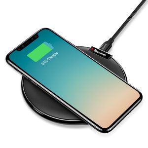 baseus ix qi wireless fast charger pad for iphone 8 / 8 plus / x