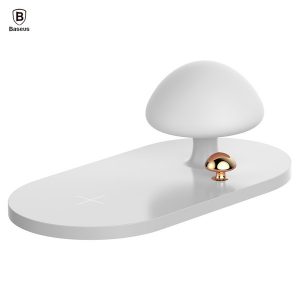 baseus mushroom lamp deskwireless charger 10w