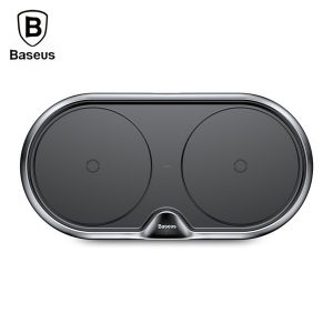 baseus silicone dual bases wireless charger fast charging pad 10w