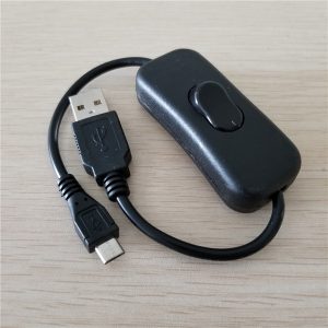 black usb a male to micro usb male power adapter cable with on off wwitch