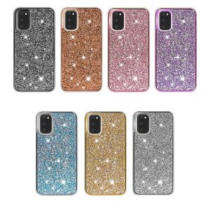 bling diamond rhinestone 2in1 pc+tpu glitter phone case for iphone 8 11 11 pro xr xs max for samsung s10 note10 s20 s20 ultra