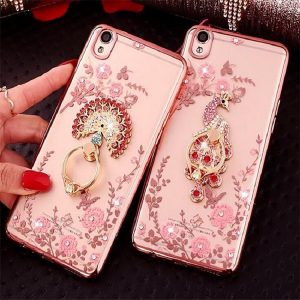 bling diamond ring holder case secret garden flower crystal tpu cover for iphone 11 pro max xr xs 8 7 6s plus samsung s8 s9 plus note 9 8