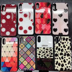 bling heart leopard heart polka dot spotted epoxy case for iphone 11 pro max xs xr x 8 7 6 samsung s8 s9 s10 plus s10e note 10 10+ s20 ultra