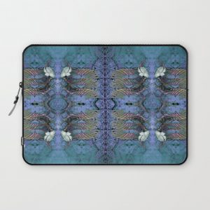 blue healing wings- hand painted design- healing and spirituality Computer Cover by Sandrine Kespi - Laptop Sleeve - 13"