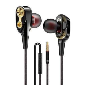 bluetooth headphone wired high bass dual drive stereo in-ear earphones with microphone computer earbuds for cell phone