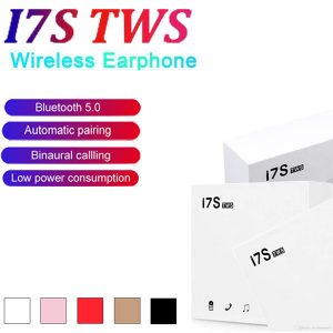 bluetooth headphones i7 i7s tws twins earbuds wireless earphones headset with mic stereo v5.0 for phone android ios with retail package